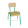 Kindergarden plywood chair with metal leg